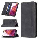 For Samsung Galaxy S20 FE Magnetic RFID Blocking Anti-Theft Leather Case with Holder & Card Slots & Wallet(Black) - 1