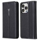 For iPhone 13 GEBEI PU+TPU Horizontal Flip Protective Case with Holder & Card Slots(Black) - 1