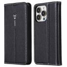 For iPhone 13 Pro GEBEI PU+TPU Horizontal Flip Protective Case with Holder & Card Slots (Black) - 1