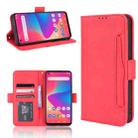 For BLU G91 Skin Feel Calf Pattern Horizontal Flip Leather Case with Holder & Card Slots & Photo Frame(Red) - 1