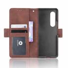 For Samsung Galaxy Z Fold3 5G Skin Feel Calf Pattern Horizontal Flip Leather Case with Holder & Card Slots & Photo Frame & Pen Slot(Brown) - 4