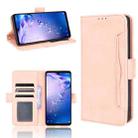 For Sharp Aquos Zero6 Skin Feel Calf Pattern Horizontal Flip Leather Case with Holder & Card Slots & Photo Frame(Pink) - 1