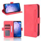 For Sharp Aquos Zero6 Skin Feel Calf Pattern Horizontal Flip Leather Case with Holder & Card Slots & Photo Frame(Red) - 1