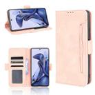 For Xiaomi 11T / 11T Pro Skin Feel Calf Pattern Horizontal Flip Leather Case with Holder & Card Slots & Photo Frame(Pink) - 1