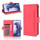 For Xiaomi 11T / 11T Pro Skin Feel Calf Pattern Horizontal Flip Leather Case with Holder & Card Slots & Photo Frame(Red) - 1