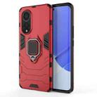 For Huawei nova 9 Shockproof PC + TPU Protective Case with Magnetic Ring Holder(Red) - 1