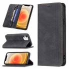 For iPhone 12 mini Magnetic RFID Blocking Anti-Theft Leather Case with Holder & Card Slots & Wallet (Black) - 1