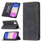 For iPhone 11 Magnetic RFID Blocking Anti-Theft Leather Case with Holder & Card Slots & Wallet (Black) - 1