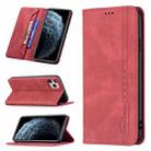 For iPhone 11 Pro Max Magnetic RFID Blocking Anti-Theft Leather Case with Holder & Card Slots & Wallet (Red) - 1
