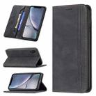 For iPhone XR Magnetic RFID Blocking Anti-Theft Leather Case with Holder & Card Slots & Wallet(Black) - 1