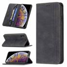 For iPhone XS Max Magnetic RFID Blocking Anti-Theft Leather Case with Holder & Card Slots & Wallet(Black) - 1