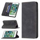 For iPhone SE 2022 / SE 2020 / 8 / 7 Magnetic RFID Blocking Anti-Theft Leather Case with Holder & Card Slots & Wallet(Black) - 1