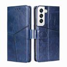 For Samsung Galaxy S22+ 5G Geometric Stitching Horizontal Flip Leather Case with Holder & Card Slots & Wallet(Blue) - 1