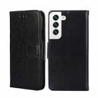 For Samsung Galaxy S22 5G Crystal Texture Horizontal Flip Leather Case with Holder & Card Slots & Wallet(Black) - 1