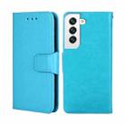 For Samsung Galaxy S22 5G Crystal Texture Horizontal Flip Leather Case with Holder & Card Slots & Wallet(Light Blue) - 1