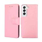 For Samsung Galaxy S22 5G Crystal Texture Horizontal Flip Leather Case with Holder & Card Slots & Wallet(Pink) - 1