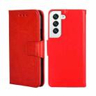 For Samsung Galaxy S22 5G Crystal Texture Horizontal Flip Leather Case with Holder & Card Slots & Wallet(Red) - 1