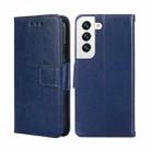 For Samsung Galaxy S22+ 5G Crystal Texture Horizontal Flip Leather Case with Holder & Card Slots & Wallet(Royal Blue) - 1