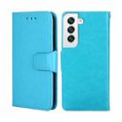 For Samsung Galaxy S22+ 5G Crystal Texture Horizontal Flip Leather Case with Holder & Card Slots & Wallet(Light Blue) - 1