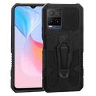 For vivo Y21s Armor Warrior Shockproof PC + TPU Protective Case(Black) - 1