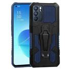 For OPPO Reno6 Armor Warrior Shockproof PC + TPU Protective Case(Blue) - 1