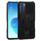 For OPPO Reno6 Armor Warrior Shockproof PC + TPU Protective Case(Black) - 1