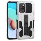 For Xiaomi Redmi 10 Vanguard Warrior All Inclusive Double-color Shockproof TPU + PC Protective Case with Holder(Silver) - 1