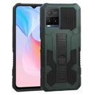 For vivo Y21s / Y33s / Y21 Vanguard Warrior All Inclusive Double-color Shockproof TPU + PC Protective Case with Holder(Green) - 1