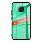 For Huawei Mate 20 Pro Shockproof PC + TPU + Glass Protective Case(Green) - 1