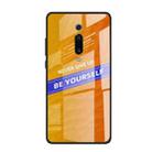 For Xiaomi Redmi K20 Shockproof PC + TPU + Glass Protective Case(Yellow) - 1