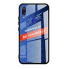 For Xiaomi Redmi Note 7 Shockproof PC + TPU + Glass Protective Case(Blue) - 1