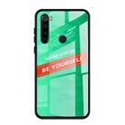 For Xiaomi Redmi Note 8 Shockproof PC + TPU + Glass Protective Case(Green) - 1