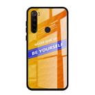 For Xiaomi Redmi Note 8 Shockproof PC + TPU + Glass Protective Case(Yellow) - 1