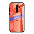 For Xiaomi Redmi Note 8 Pro Shockproof PC + TPU + Glass Protective Case(Orange) - 1