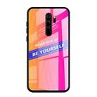 For Xiaomi Redmi Note 8 Pro Shockproof PC + TPU + Glass Protective Case(Pink) - 1