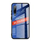 For Huawei P30 Shockproof PC + TPU + Glass Protective Case(Blue) - 1