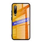 For Huawei P30 Shockproof PC + TPU + Glass Protective Case(Yellow) - 1