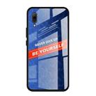 For Huawei Enjoy 9 Plus Shockproof PC + TPU + Glass Protective Case(Blue) - 1
