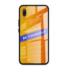 For Huawei Enjoy 9 Plus Shockproof PC + TPU + Glass Protective Case(Yellow) - 1