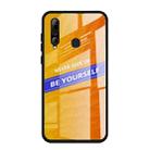 For Huawei Enjoy 9s Shockproof PC + TPU + Glass Protective Case(Yellow) - 1