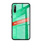 For Huawei Enjoy 10 Plus Shockproof PC + TPU + Glass Protective Case(Green) - 1