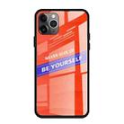 For iPhone 11 Pro Shockproof PC + TPU + Glass Protective Case(Orange) - 1