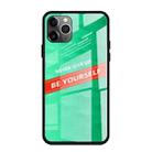 For iPhone 11 Pro Max Shockproof PC + TPU + Glass Protective Case(Green) - 1