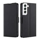 For Samaung Galaxy S22+ 5G Ultra-thin Voltage Buckle PU + TPU Horizontal Flip Leather Case with Holder & Card Slot(Black) - 1