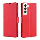 For Samaung Galaxy S22+ 5G Ultra-thin Voltage Buckle PU + TPU Horizontal Flip Leather Case with Holder & Card Slot(Red) - 1