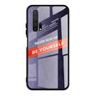 For Huawei Honor 20 Shockproof PC + TPU + Glass Protective Case(Purple) - 1