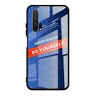 For Huawei Honor 20 Shockproof PC + TPU + Glass Protective Case(Blue) - 1