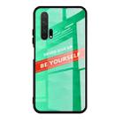 For Huawei Honor 20 Shockproof PC + TPU + Glass Protective Case(Green) - 1