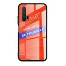 For Huawei Honor 20 Shockproof PC + TPU + Glass Protective Case(Orange) - 1