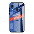 For Galaxy A20 Shockproof PC + TPU + Glass Protective Case(Blue) - 1